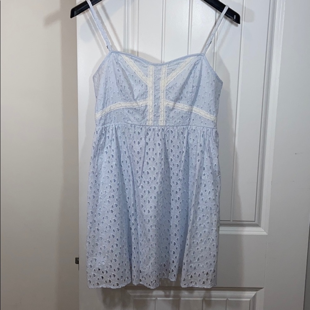 🔥🔥🔥H&M Divided Medium Lace Light Blue Dress 8